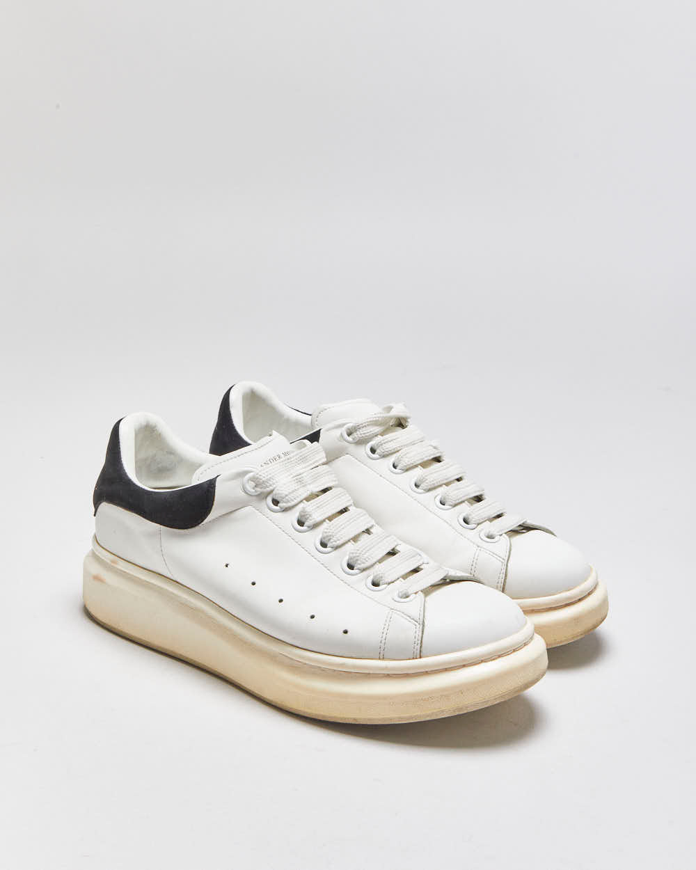 Alexander Mcqueen Oversized Leather Black Suede Chunky Trainers - UK8