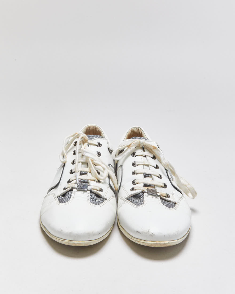 Versace Collection V900 Leather Lace-Up Low Profile Trainers - UK10
