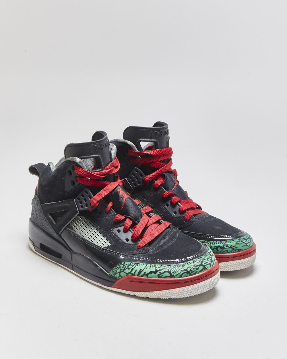 2017 Nike Air Jordan Spizike OG Black/Varsiry Red/Green Elephant Trainers - UK8