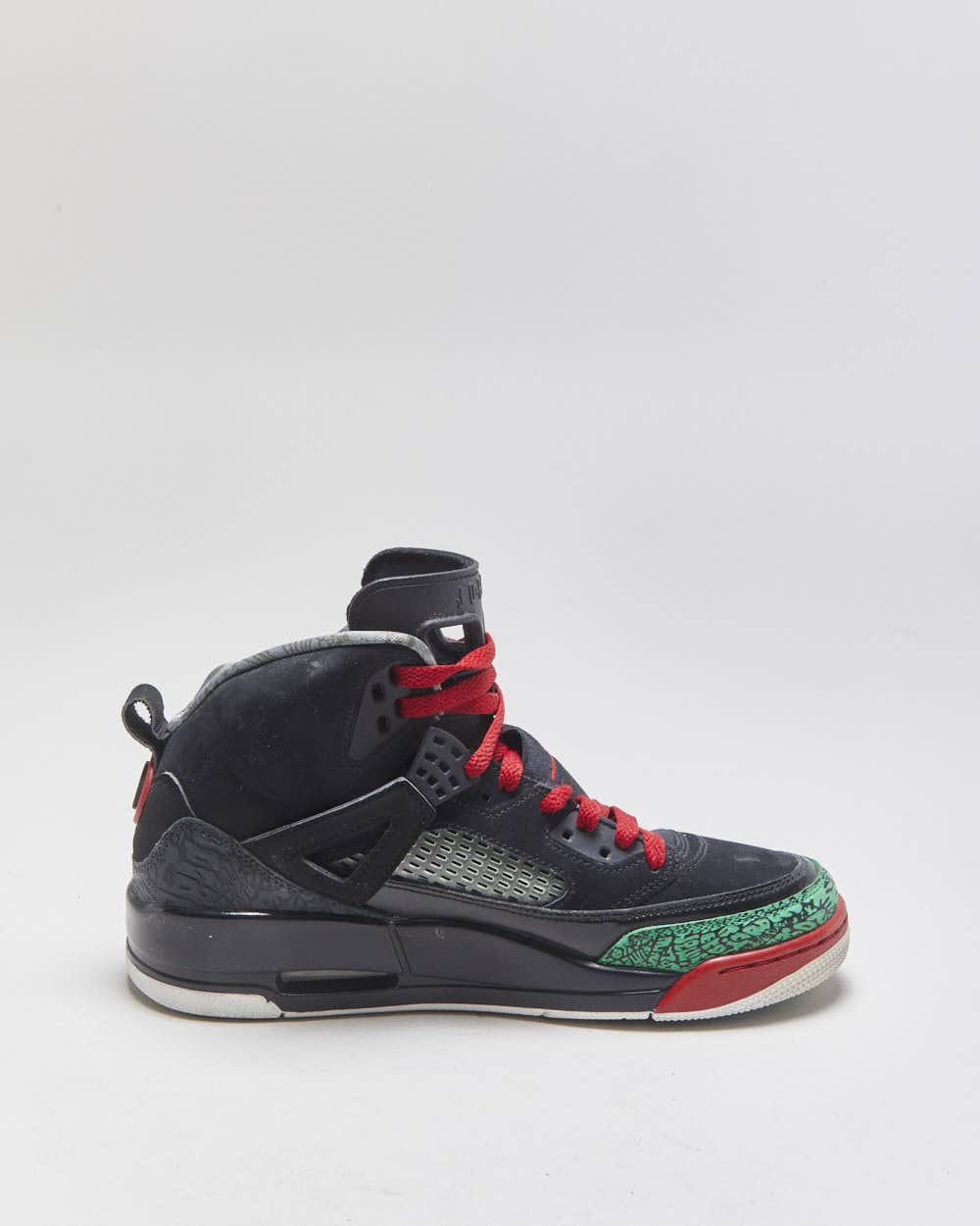 2017 Nike Air Jordan Spizike OG Black/Varsiry Red/Green Elephant Trainers - UK8