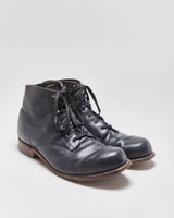 Vintage Wolverine 1000 Mile Black Leather Rockford Made In USA Lace Up Ankle Boots - UK10
