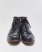 Vintage Wolverine 1000 Mile Black Leather Rockford Made In USA Lace Up Ankle Boots - UK10