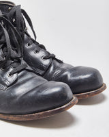 Vintage Wolverine 1000 Mile Black Leather Rockford Made In USA Lace Up Ankle Boots - UK10