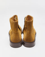 A.P.C Rue Madame Paris Buffalo Tan Suede Zipped Ankle Boots - UK8