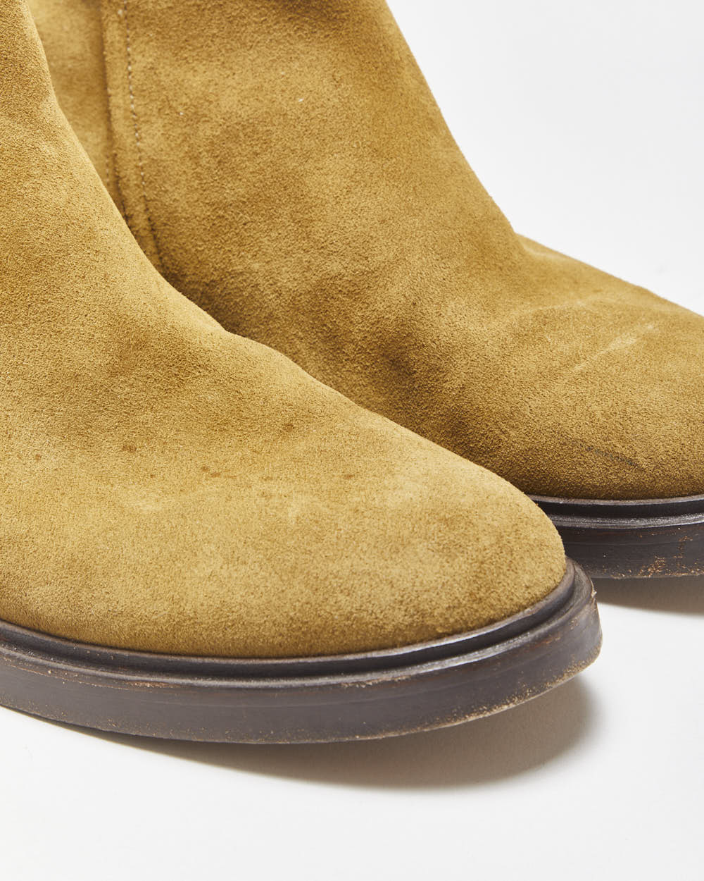 A.P.C Rue Madame Paris Buffalo Tan Suede Zipped Ankle Boots - UK8