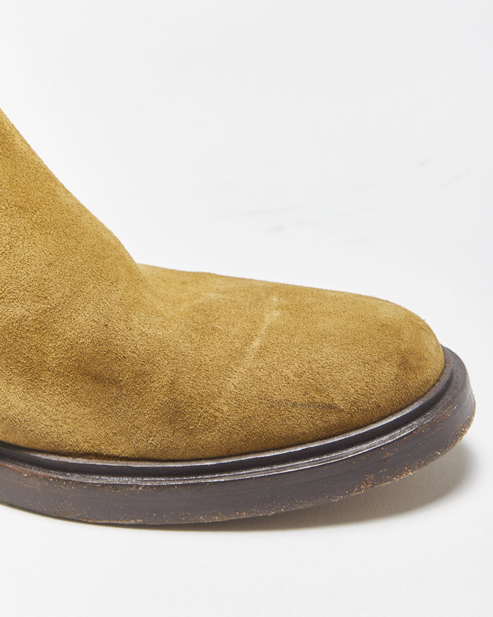 A.P.C Rue Madame Paris Buffalo Tan Suede Zipped Ankle Boots - UK8