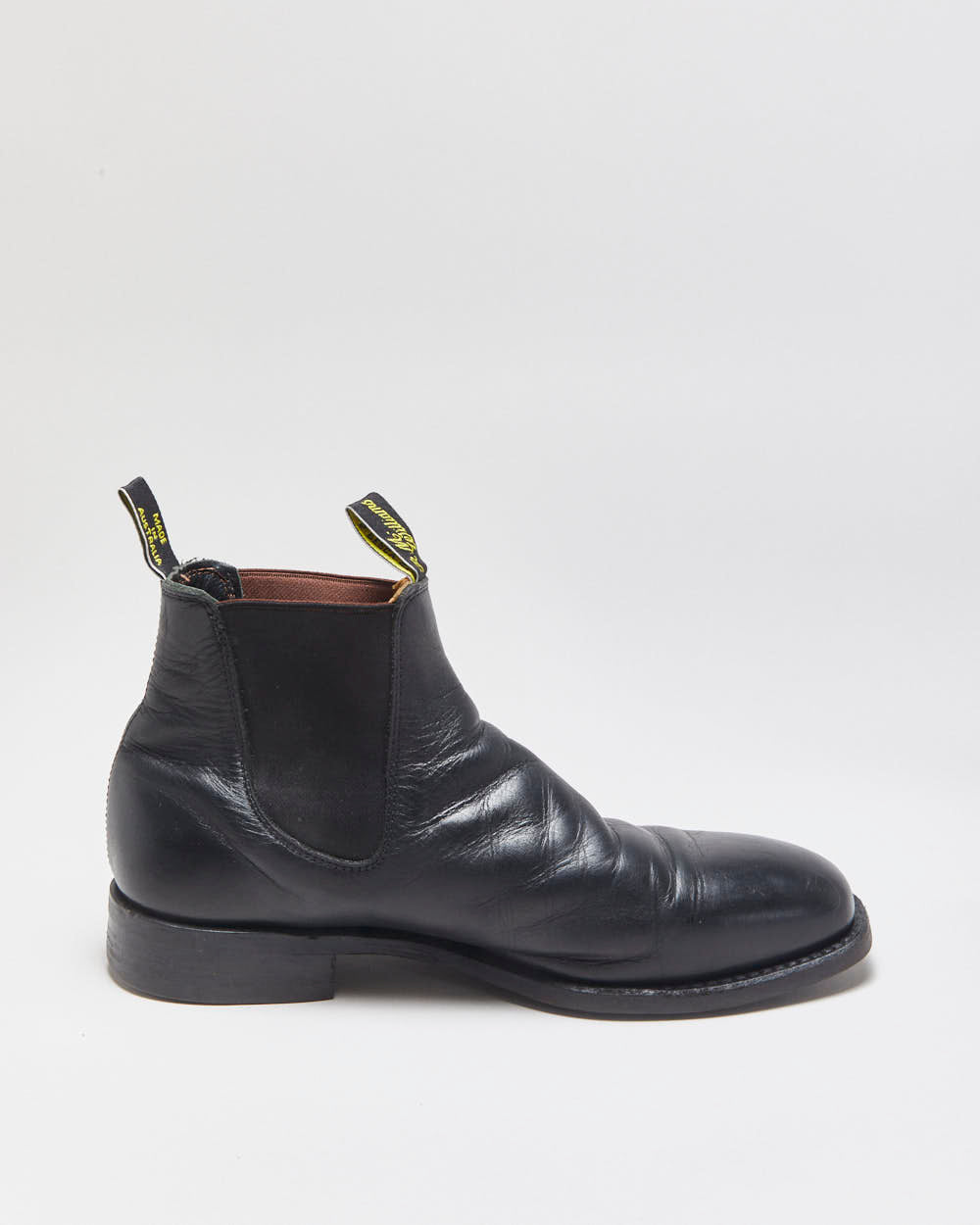 Vintage R.M. Williams Comfort Craftsman Black Leather Chelsea Boots - UK10