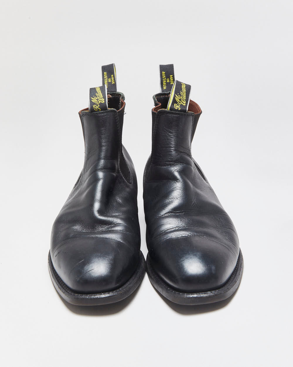 Vintage R.M. Williams Comfort Craftsman Black Leather Chelsea Boots - UK10