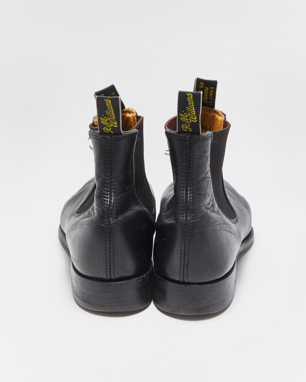Vintage R.M. Williams Comfort Craftsman Black Leather Chelsea Boots - UK10