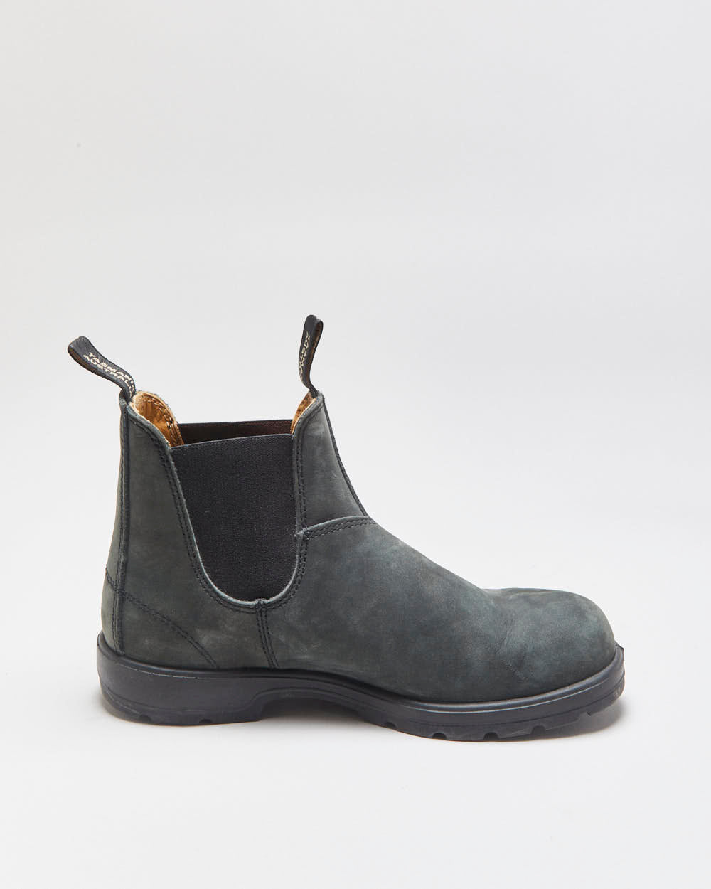 Blundstone 587 Rustic Black Tasmanian Leather Chelsea Work Boots - UK7