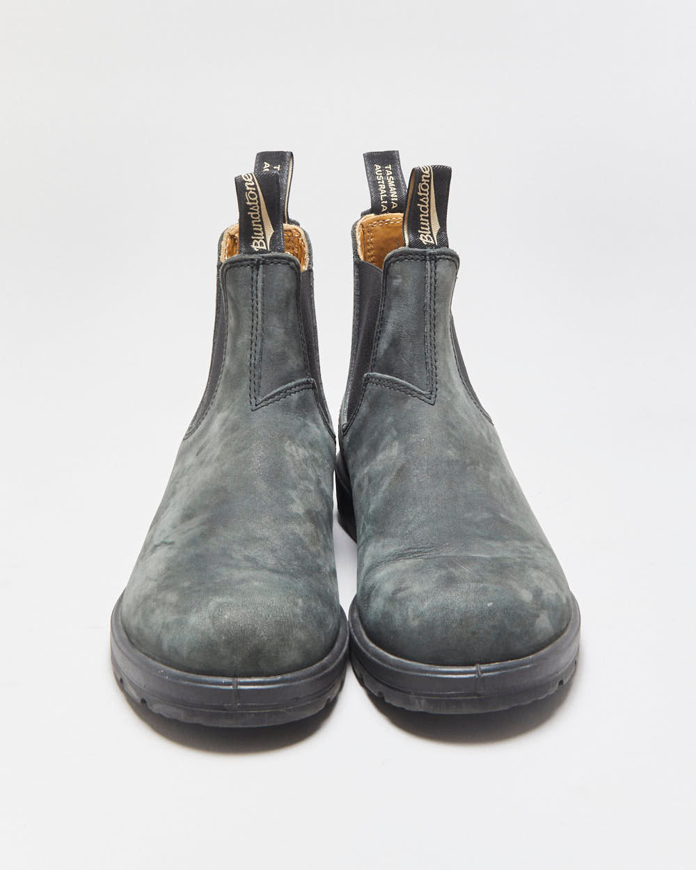 Blundstone 587 Rustic Black Tasmanian Leather Chelsea Work Boots - UK7