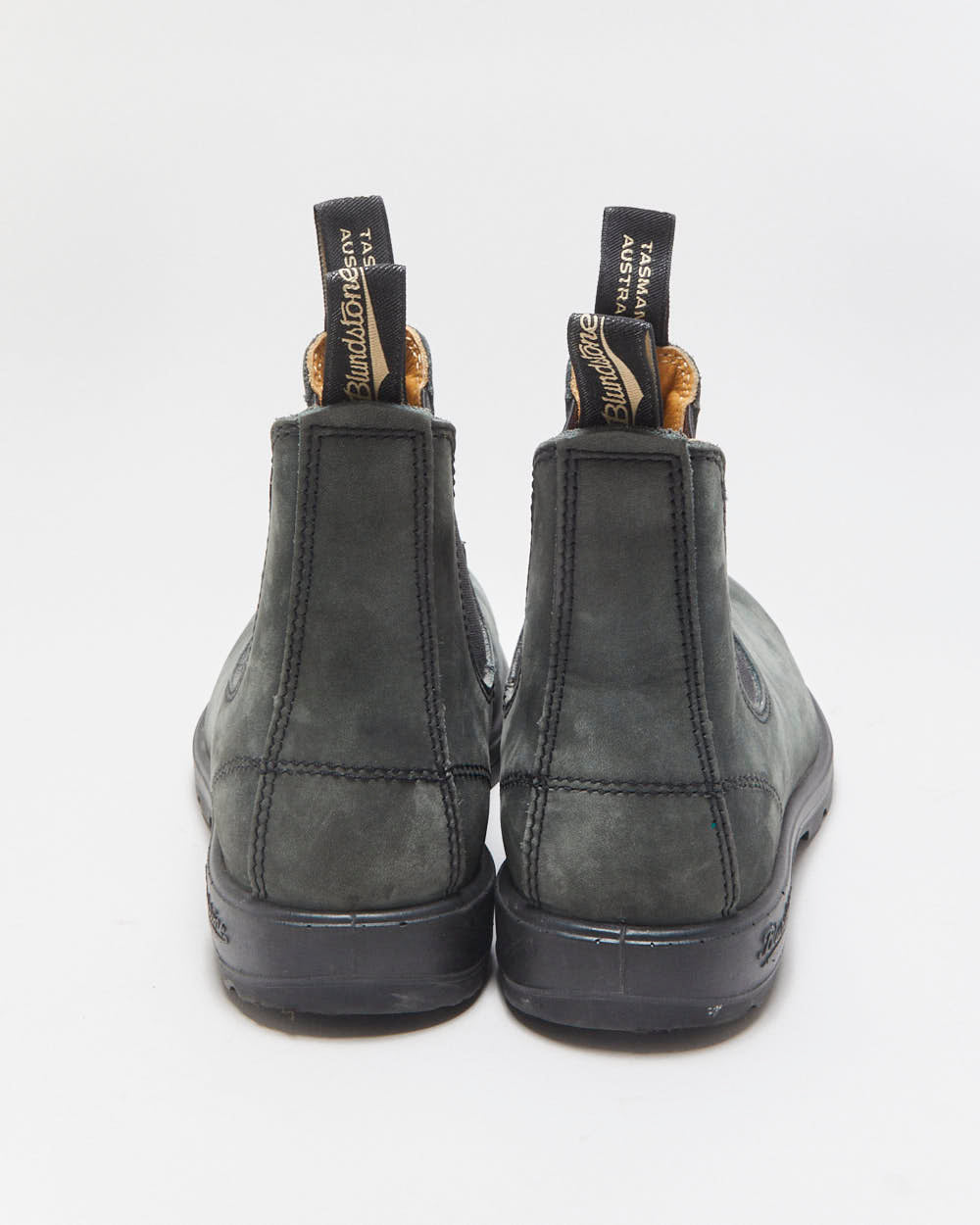 Blundstone 587 Rustic Black Tasmanian Leather Chelsea Work Boots - UK7