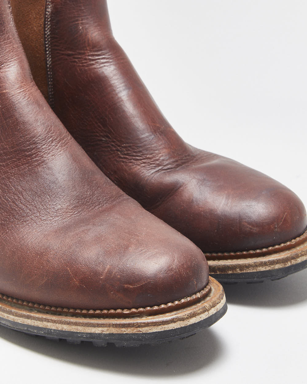 Viberg Service Dublin Brown Leather Goodyear Welted Made In Canada Chelsea Boots - UK7.5