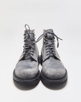 Grant Stone Baroda Frost Waxed Leather Commander Lace Up Vibram Ankle Boots - UK8