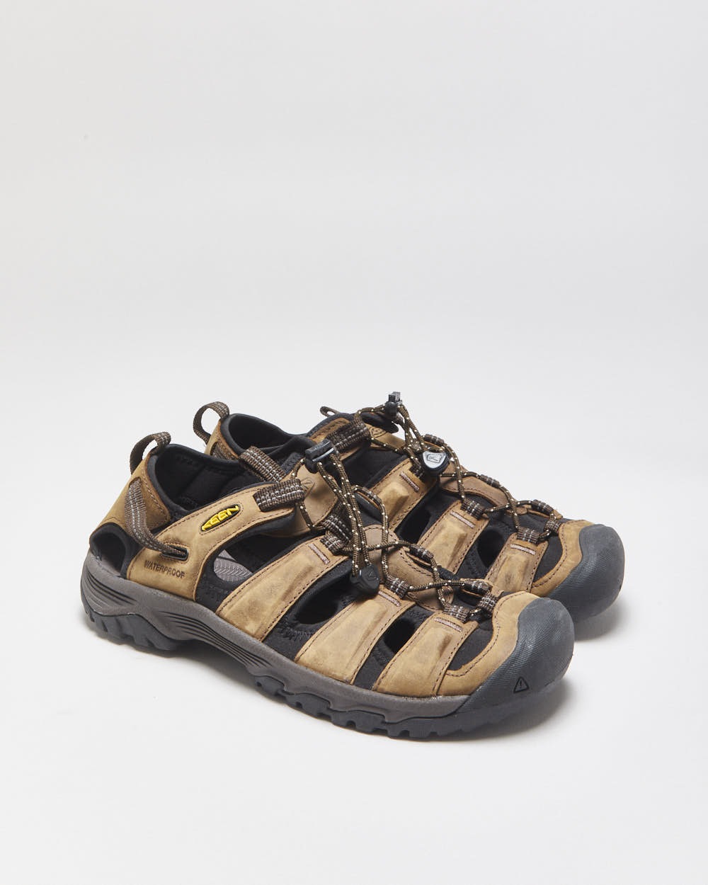 DS KEEN Targhee III Bison Brown Leather Waterproof Hiking Sandals - UK9