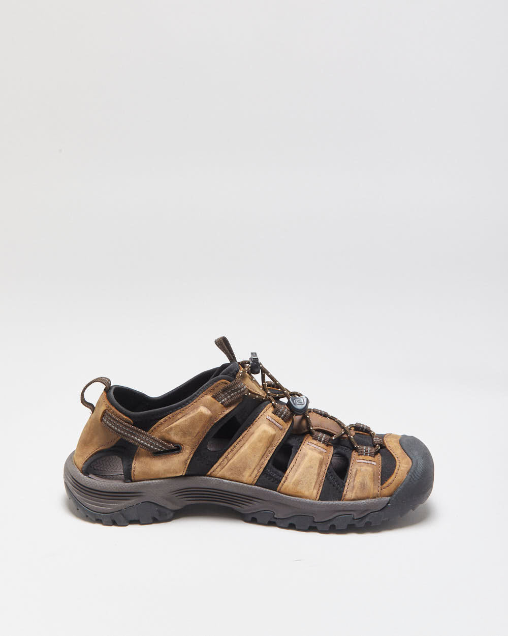 DS KEEN Targhee III Bison Brown Leather Waterproof Hiking Sandals - UK9