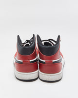 2019 Nike Air Jordan 1 Mid Chicago Gym Red/White/Black Toe Calfskin Leather Trainers - UK10