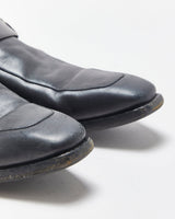Vintage Y2K 00s Gucci Tom Ford Black Leather Pointed Toe GG Loafers - UK12
