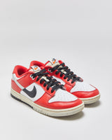 2023 Nike Dunk Low Premium 'Split Chicago' University Red  Calfskin Leather Trainers - UK7
