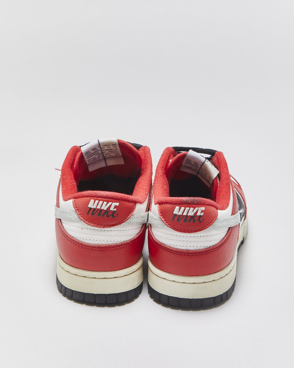 2023 Nike Dunk Low Premium 'Split Chicago' University Red  Calfskin Leather Trainers - UK7