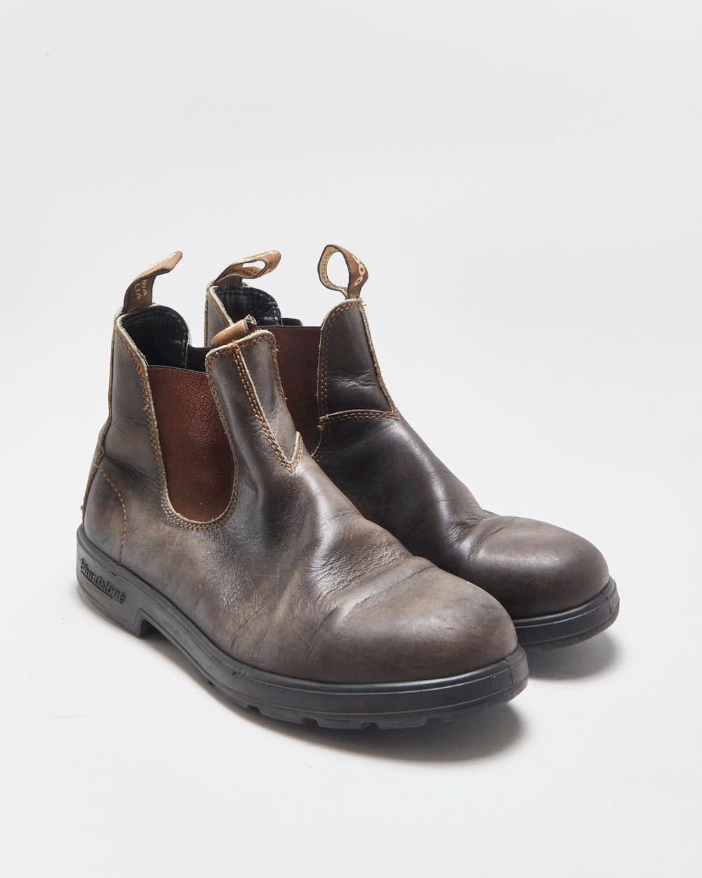 Blundstone 500 Rustic Brown Tasmanian Leather Chelsea Work Boots - UK9