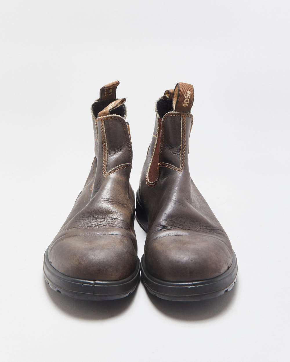 Blundstone 500 Rustic Brown Tasmanian Leather Chelsea Work Boots - UK9