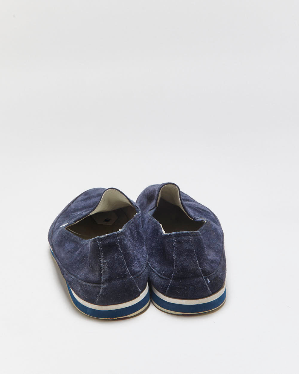 Prada Sport Navy Suede Slip-On Trainers - UK9.5