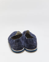 Prada Sport Navy Suede Slip-On Trainers - UK9.5