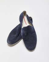 Prada Sport Navy Suede Slip-On Trainers - UK9.5