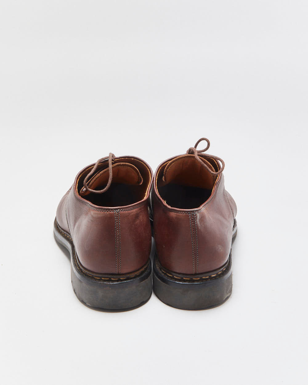 Heschung Chestnut Brown Norwegian Leather Sumac Derbies - UK10