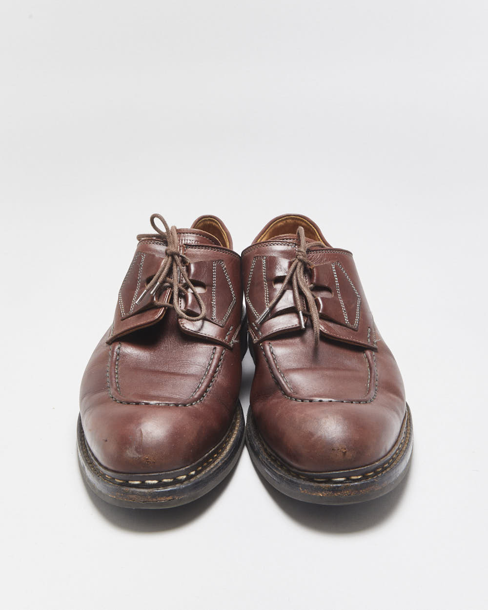 Heschung Chestnut Brown Norwegian Leather Sumac Derbies - UK10