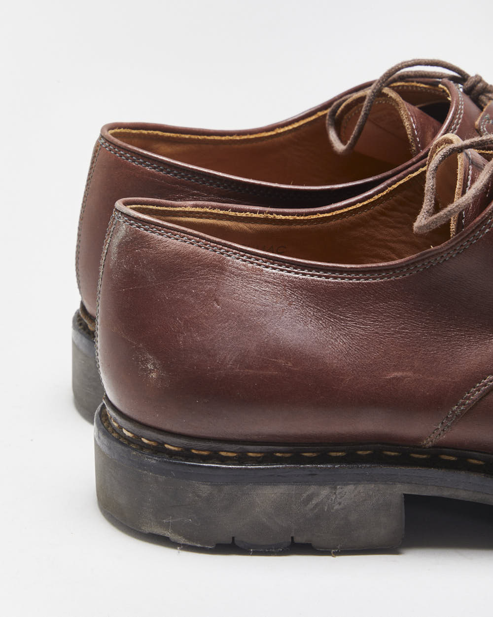 Heschung Chestnut Brown Norwegian Leather Sumac Derbies - UK10