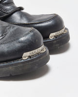 Vintage Harley Davidson Black Leather Chunky Buckle Biker Boots - UK9.5