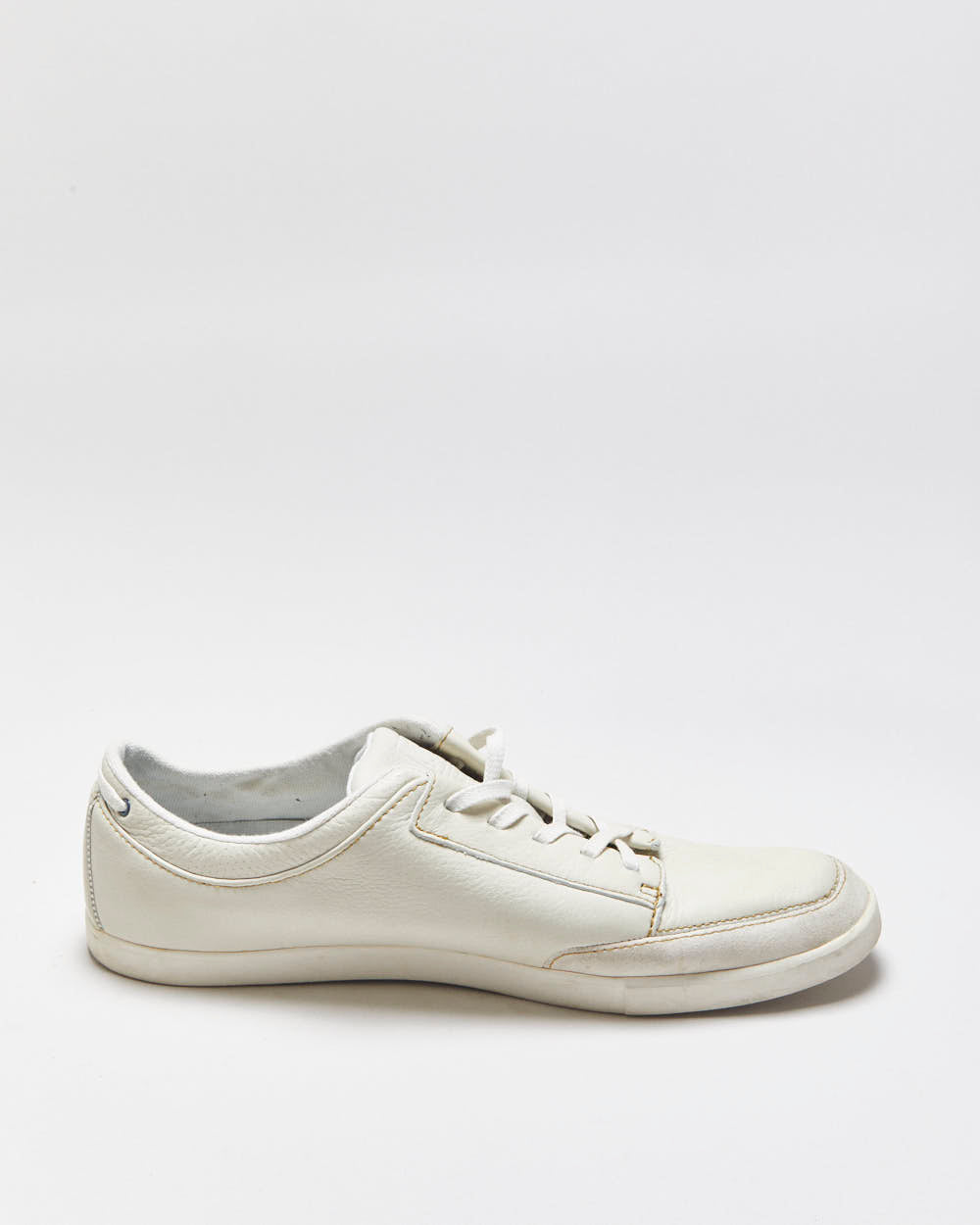 Lacoste Pale Sage Calfskin Leather Low-Top 'Seefeld' Trainers - UK9