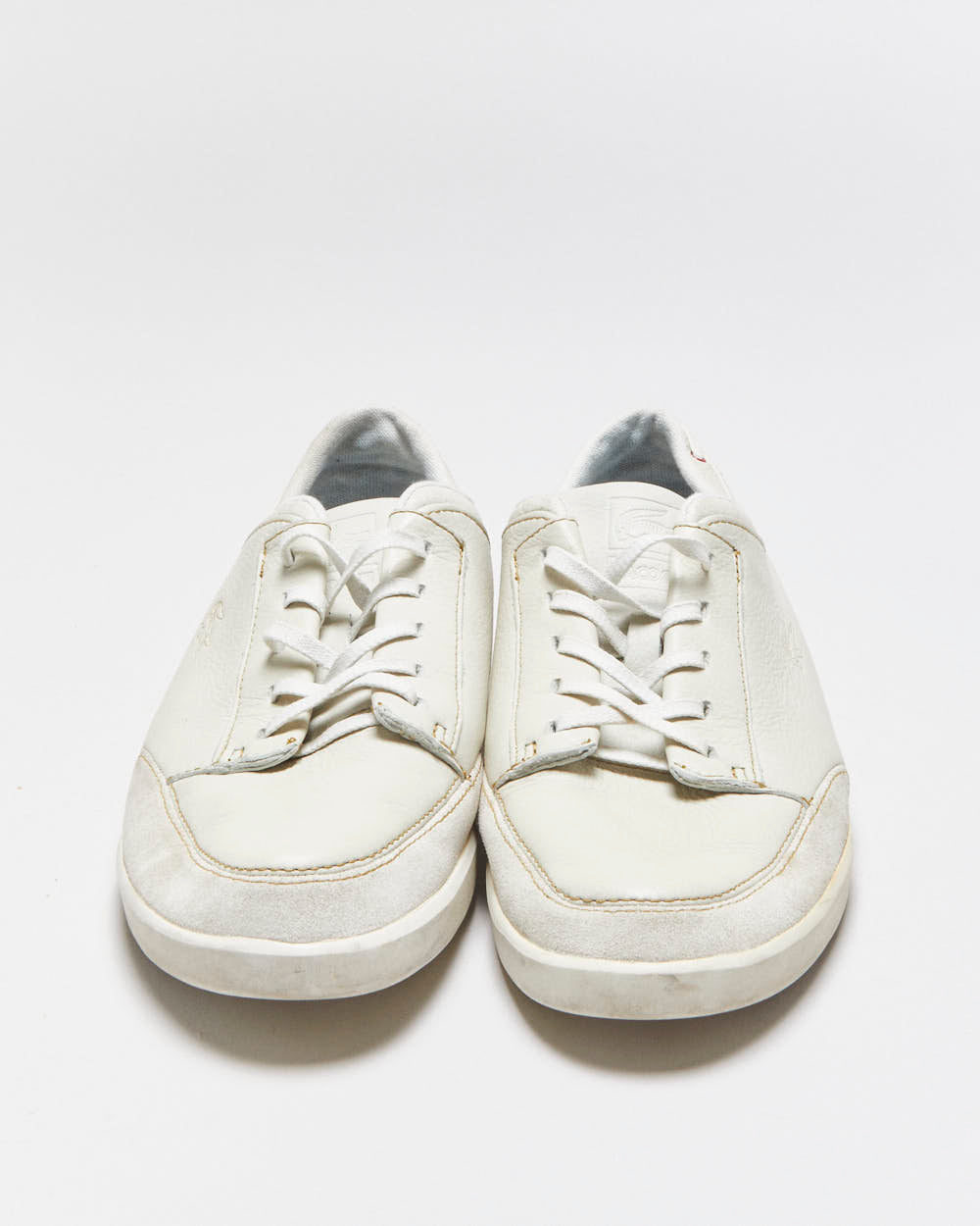 Lacoste Pale Sage Calfskin Leather Low-Top 'Seefeld' Trainers - UK9