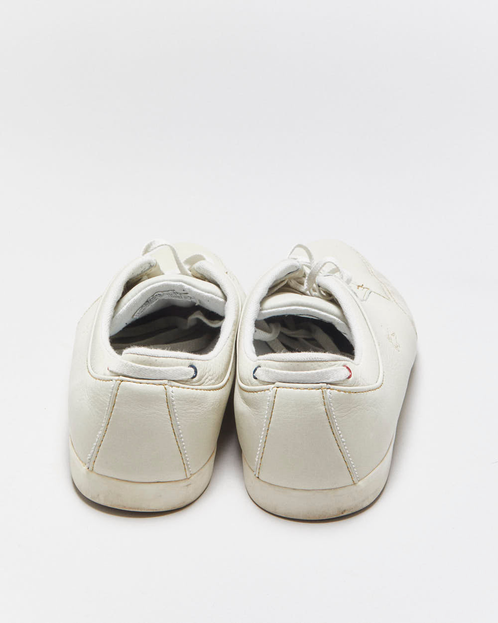 Lacoste Pale Sage Calfskin Leather Low-Top 'Seefeld' Trainers - UK9