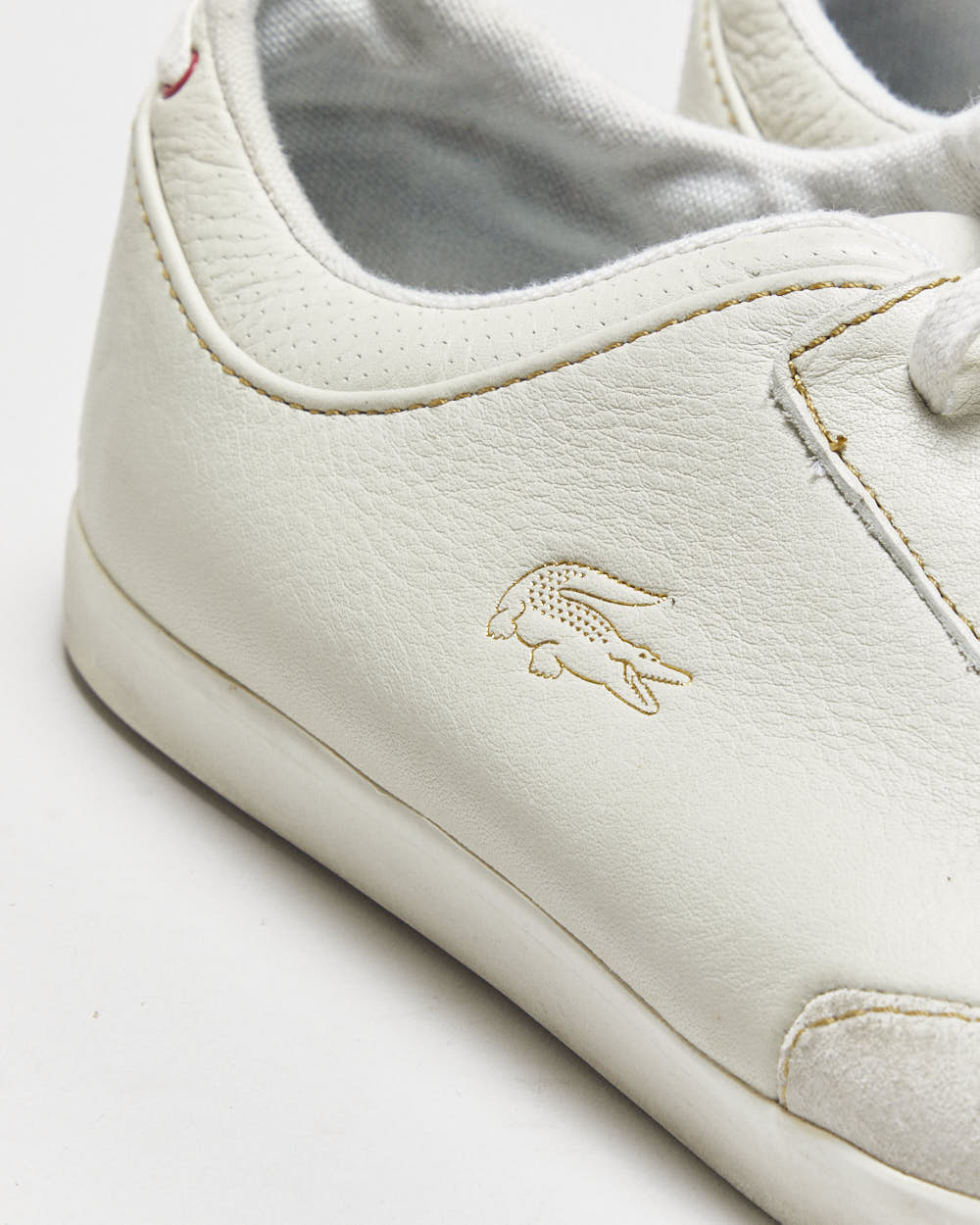Lacoste Pale Sage Calfskin Leather Low-Top 'Seefeld' Trainers - UK9