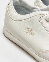 Lacoste Pale Sage Calfskin Leather Low-Top 'Seefeld' Trainers - UK9