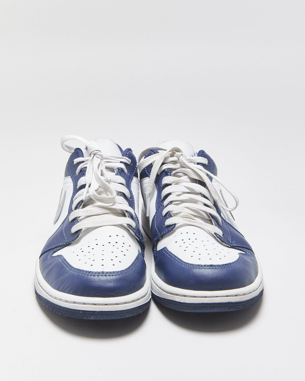 2021 Nike Air Jordan 1 Low 'Wolf Grey/Midnight Navy' Trainers - UK9