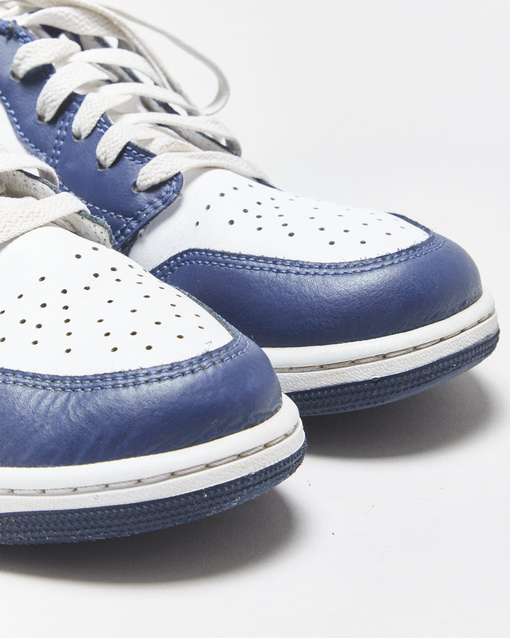 2021 Nike Air Jordan 1 Low 'Wolf Grey/Midnight Navy' Trainers - UK9