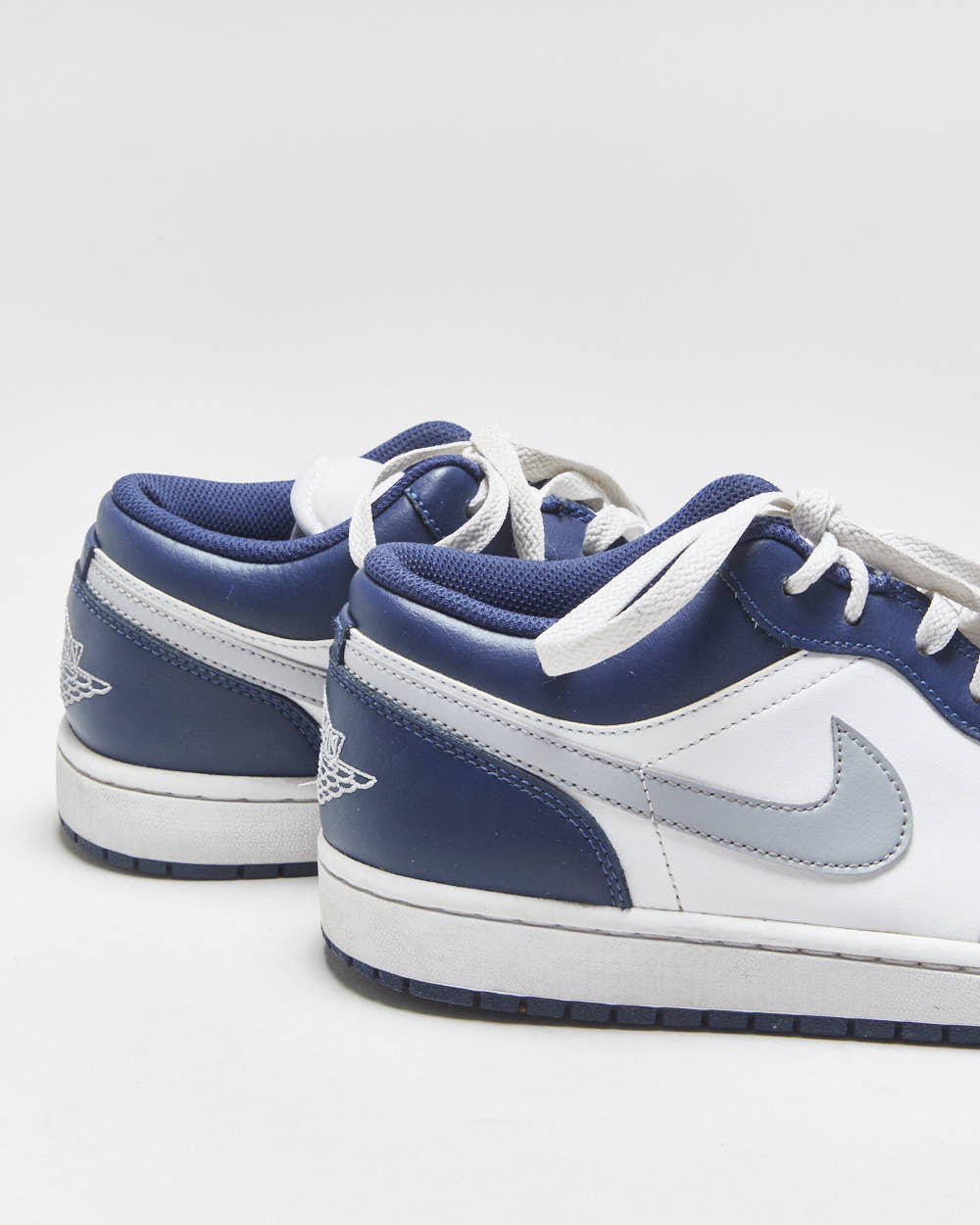 2021 Nike Air Jordan 1 Low 'Wolf Grey/Midnight Navy' Trainers - UK9