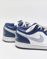 2021 Nike Air Jordan 1 Low 'Wolf Grey/Midnight Navy' Trainers - UK9