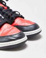 2022 Nike Air Jordan 1 Mid 'Bred Toe' Black/Fire Red/White Trainers - UK10