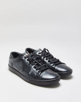 Saint Laurent SL/01 Black Leather Low-Top Trainers - UK9.5