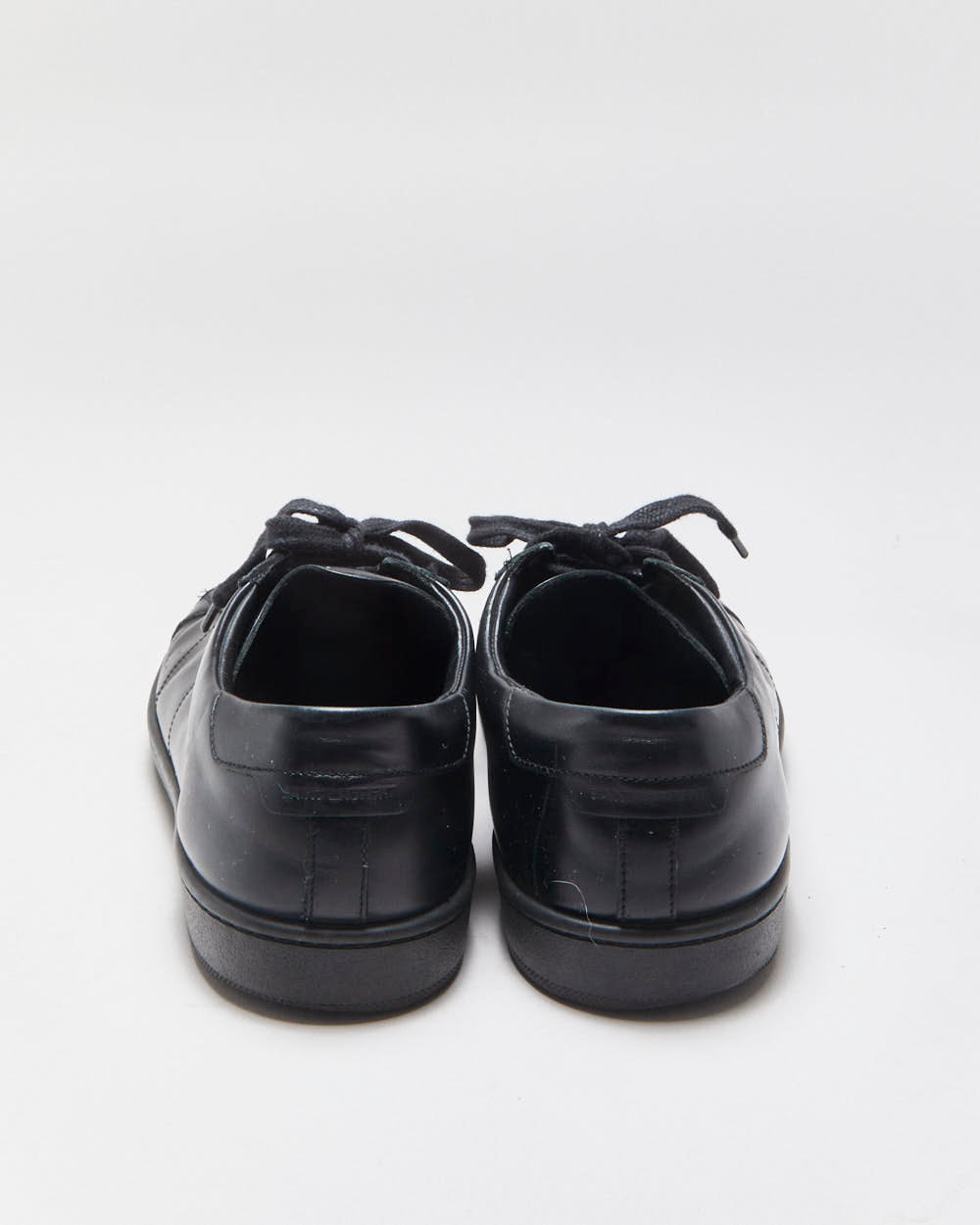 Saint Laurent SL/01 Black Leather Low-Top Trainers - UK9.5