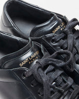 Saint Laurent SL/01 Black Leather Low-Top Trainers - UK9.5