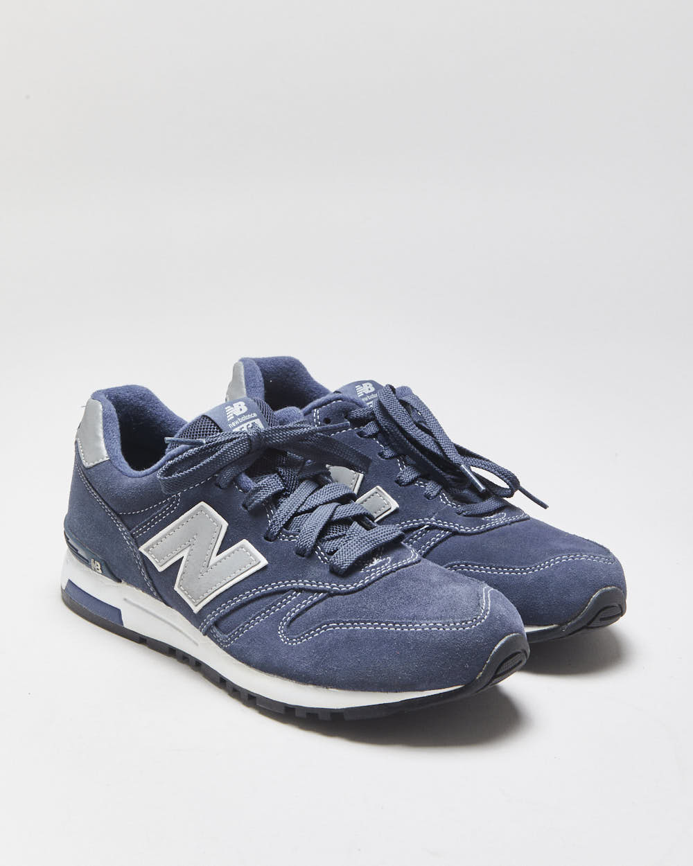DS New Balance 565 Navy Suede 3M Trainers - UK8