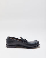 Salvatore Ferragamo Black Gancini Leather Buckle Loafers - UK7.5