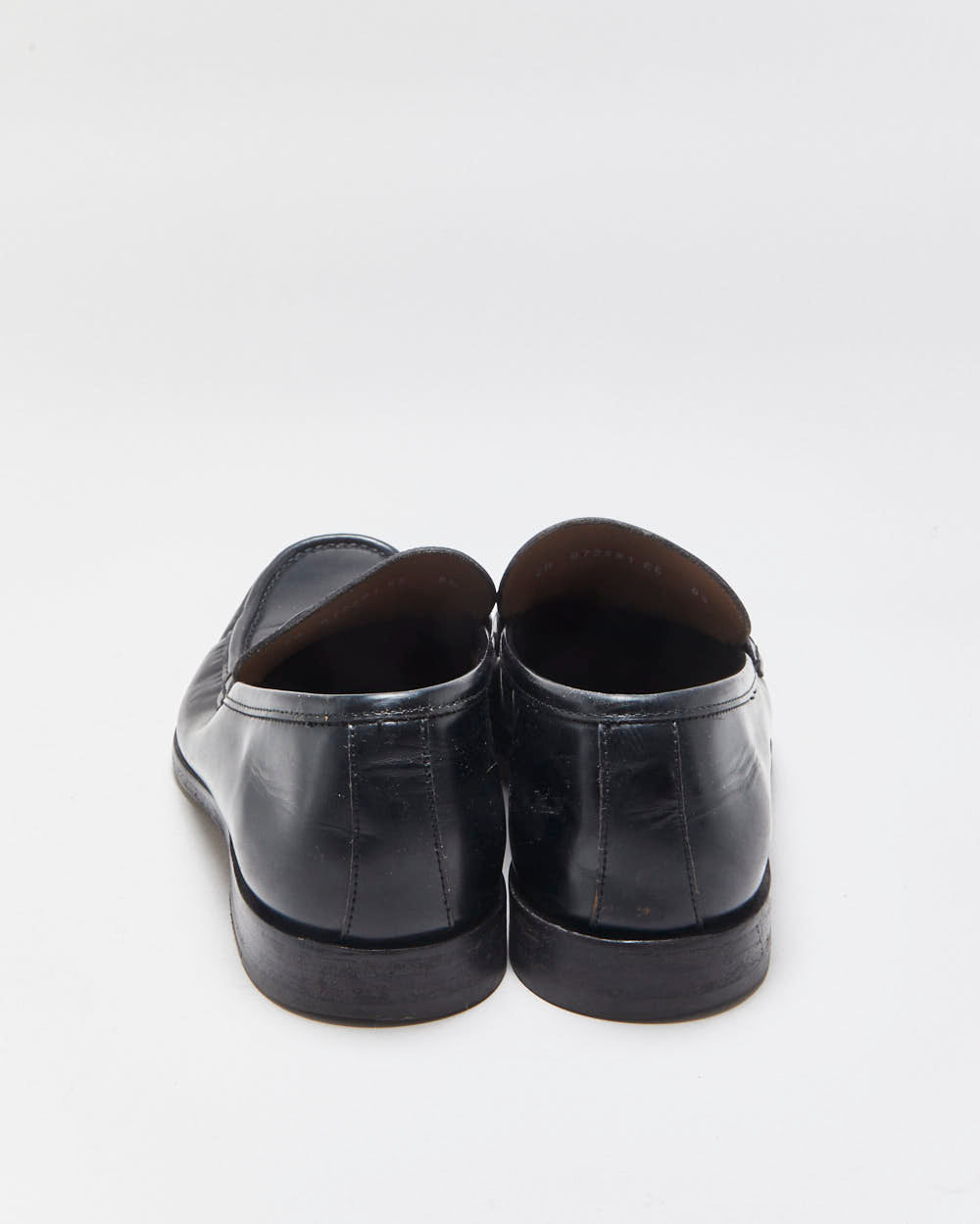 Salvatore Ferragamo Black Gancini Leather Buckle Loafers - UK7.5