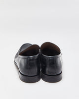 Salvatore Ferragamo Black Gancini Leather Buckle Loafers - UK7.5